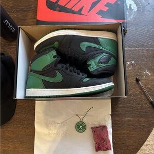 Nike Air Jordan 1 High Black and Green